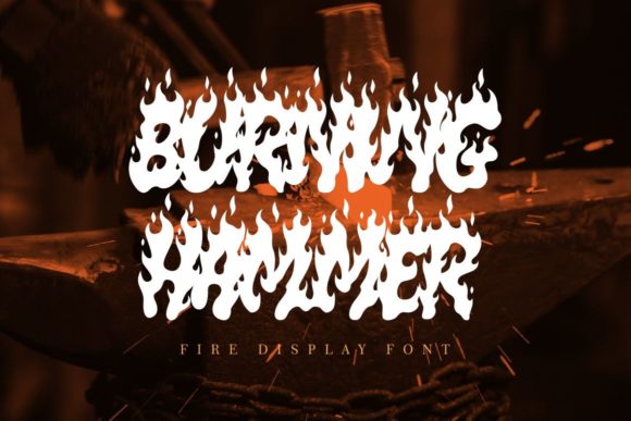 Burning Hammer Font for Dramatic Editorial Design