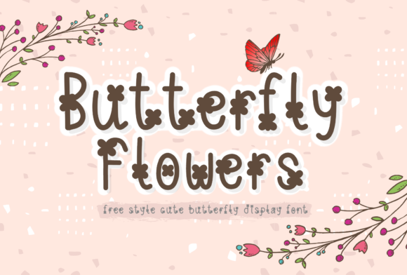 Butterfly Flowers Font for Playful Branding and Creative Campaigns
