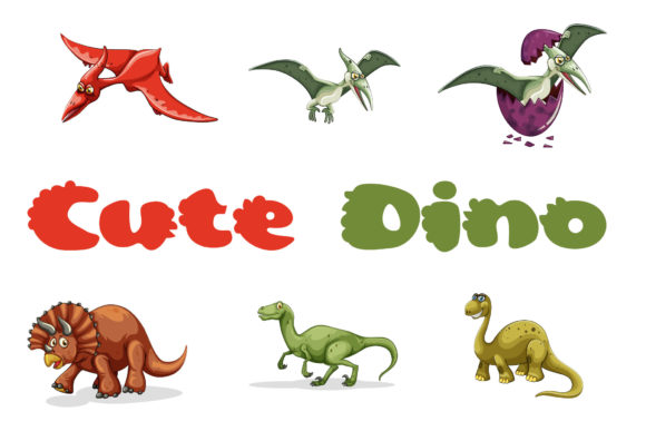 Cute Dino Font for Playful Branding and Children's Design