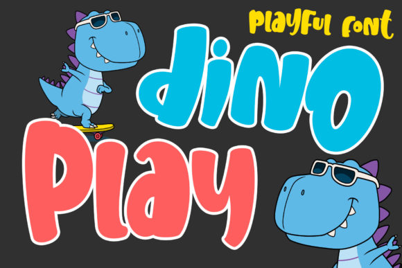 Dino Play Font for Kids-Themed Branding and Display Needs