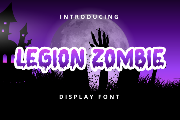 Legion Zombie Font for Spooky Editorial Designs