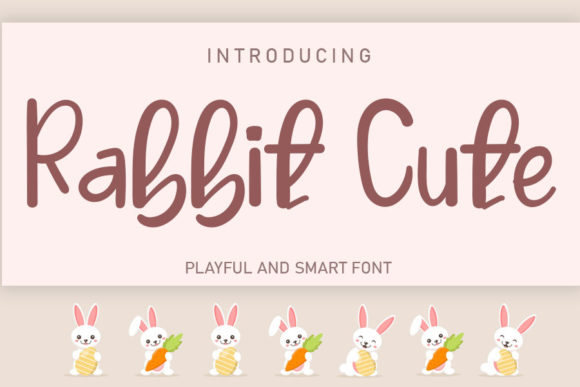 Rabbit Cute Display Font for Playful Editorial Design