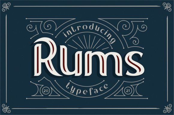 Rums Font for Vintage Branding and Bold Design