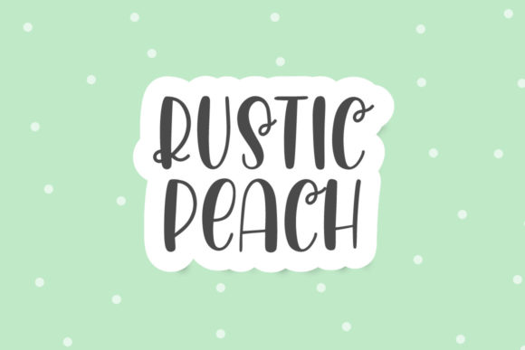 Rustic Peach: A Friendly Display Font for Creative Projects