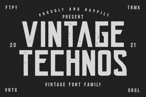 Vintage Technos Font for Bold Branding and Visual Impact